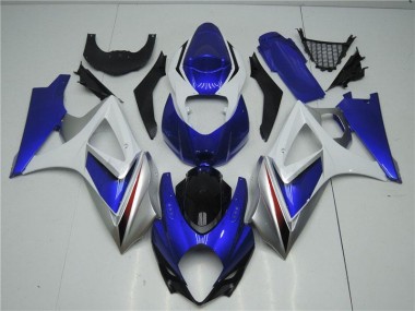 Bleu Blanc 07-08 GSXR 1000 Kit Carénages Motos & Plastique
