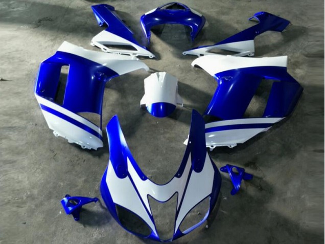Bleu Blanc 07-08 ZX6R Carénage Moto Bleu Blanc 07-08 ZX6R Carénage Moto