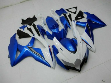 Bleu Blanc 08-10 GSXR 600/750 Kit Carénages Motos & Plastique