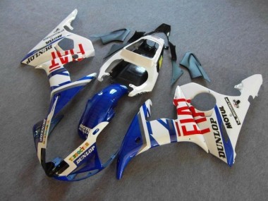 Bleu Blanc Fiat 03-05 YZF R6 Carénage Moto