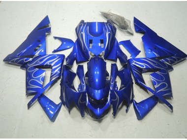 Bleu Blanc Flamme 03-05 ZX10R Carénage Moto