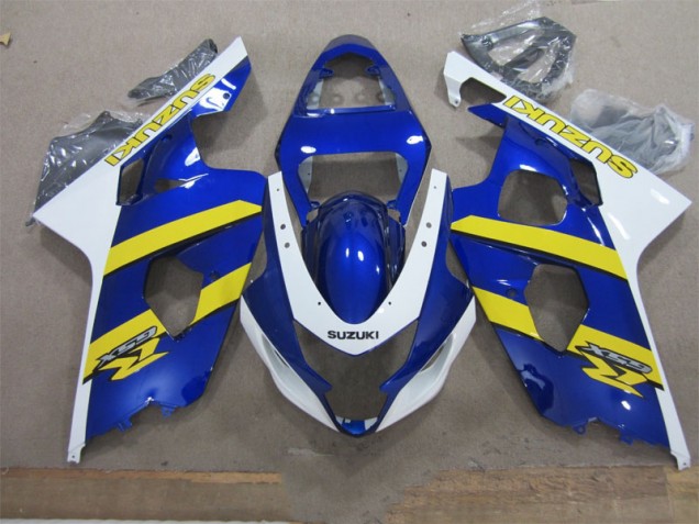 Bleu Blanc Jaune 04-05 GSXR 600 Carénage Moto