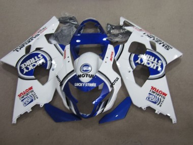Bleu Blanc Lucky Strike Motul 04-05 GSXR 600 Carénage Moto