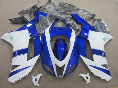 Bleu Blanc Monster 07-08 ZX6R Carénage Moto