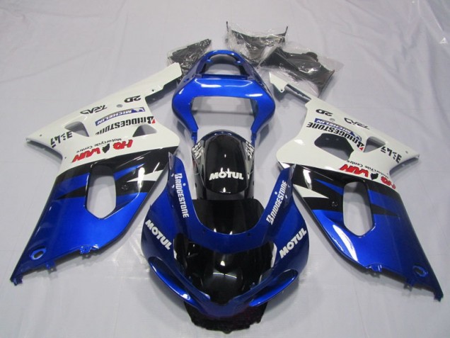 Bleu Blanc Motul 01-03 GSXR 600 Carénage Moto Bleu Blanc Motul 01-03 GSXR 600 Carénage Moto