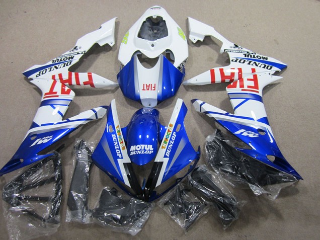 Bleu Blanc Motul Fiat 04-06 YZF R1 Carénage Moto Bleu Blanc Motul Fiat 04-06 YZF R1 Carénage Moto