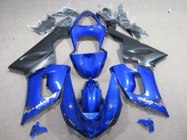 Bleu Blanc Ninja 636 05-06 ZX6R Carénage Moto