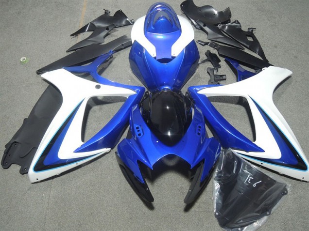 Bleu Blanc Noir 06-07 GSXR 600 Carénage Moto