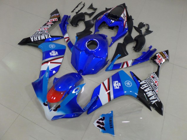 Bleu Blanc Noir Décalque 07-08 YZF R1 Carénage Moto