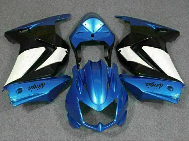Bleu Blanc Noir Ninja 08-12 EX250 Carénages Moto Bleu Blanc Noir Ninja 08-12 EX250 Carénages Moto