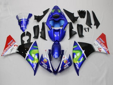 Bleu Blanc Noir Rouge 12-14 YZF R1 Carénage Moto