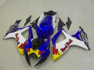 Bleu Blanc Red Bull 06-07 GSXR 750 Carénage Moto