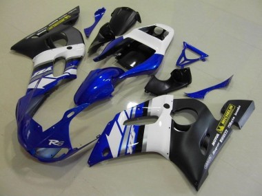 Bleu Blanc et Noir 98-02 YZF R6 Carénage Moto