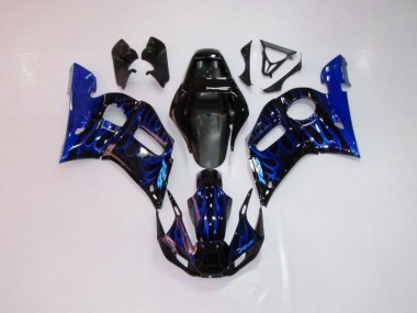 Bleu Flamme 98-02 YZF R6 Carénage Moto