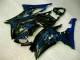 Bleu Flamme Noir 08-16 YZF R6 Carénage Moto Bleu Flamme Noir 08-16 YZF R6 Carénage Moto