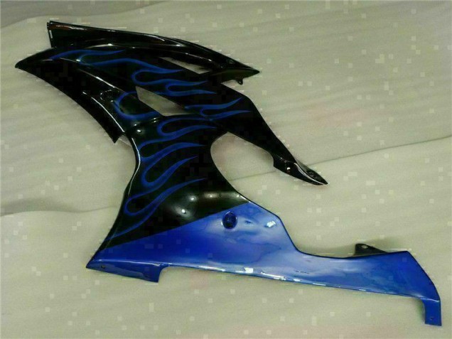 Bleu Flamme Noir 08-16 YZF R6 Carénage Moto Bleu Flamme Noir 08-16 YZF R6 Carénage Moto