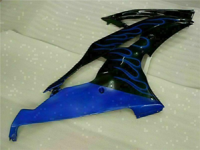 Bleu Flamme Noir 08-16 YZF R6 Carénage Moto Bleu Flamme Noir 08-16 YZF R6 Carénage Moto
