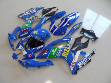 Bleu Jaune Rizla 06-07 GSXR 750 Carénage Moto