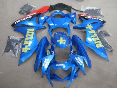Bleu Jaune Rizla 11-21 GSXR 750 Carénage Moto