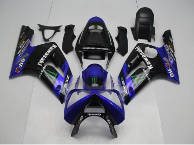 Bleu Monster 03-04 ZX6R Carénage Moto