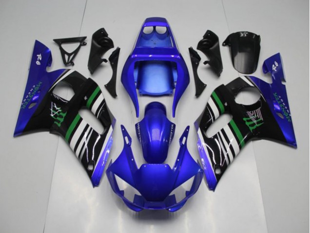 Bleu Monster 98-02 YZF R6 Carénage Moto