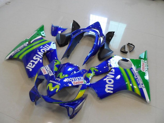 Bleu Movistar Castrol 04-07 CBR600 F4i Carénage Moto Bleu Movistar Castrol 04-07 CBR600 F4i Carénage Moto