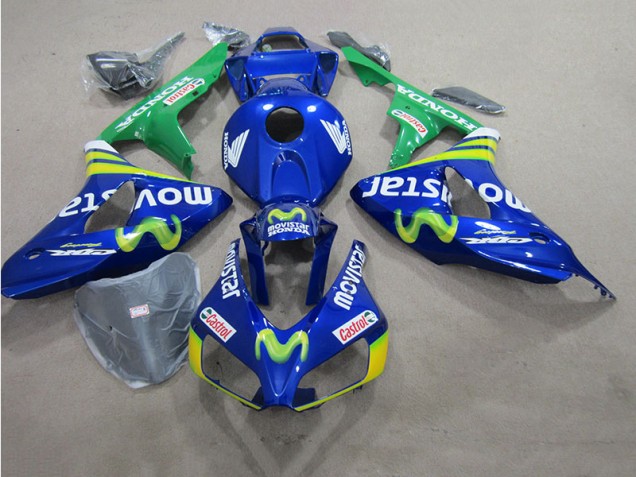 Bleu Movistar Castrol 06-07 GSXR 600 Carénage Moto