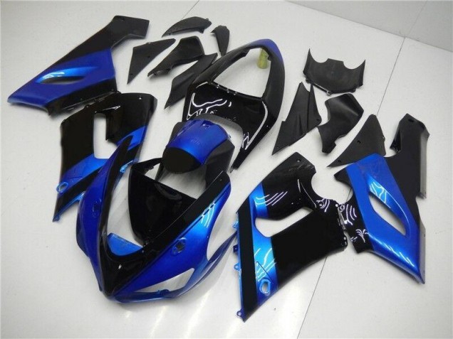 Bleu Noir 05-06 ZX6R Carénage Moto