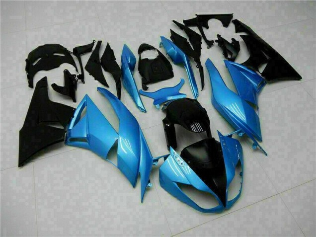 Bleu Noir 09-12 ZX6R Carénage Moto Bleu Noir 09-12 ZX6R Carénage Moto