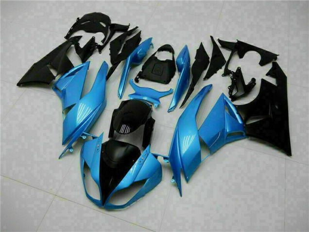 Bleu Noir 09-12 ZX6R Carénage Moto Bleu Noir 09-12 ZX6R Carénage Moto