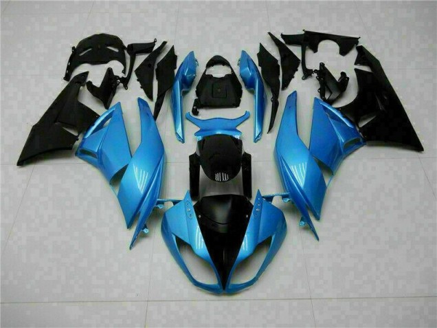 Bleu Noir 09-12 ZX6R Carénage Moto Bleu Noir 09-12 ZX6R Carénage Moto