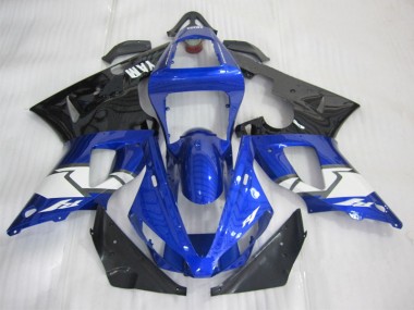 Bleu Noir Blanc 00-01 YZF R1 Carénages Moto