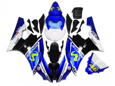 Bleu Noir Blanc 06-07 YZF R6 Carénage Moto