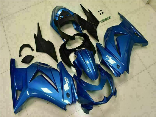 Bleu Noir Blanc Ninja 08-12 EX250 Carénage Moto Bleu Noir Blanc Ninja 08-12 EX250 Carénage Moto