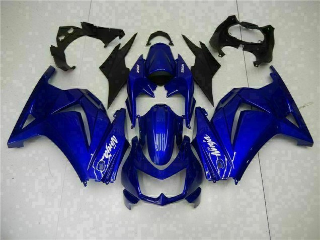 Bleu Noir Blanc Ninja 08-12 EX250 Carénages Moto Bleu Noir Blanc Ninja 08-12 EX250 Carénages Moto