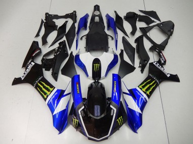 Bleu Noir Monster 15-19 YZF R1 Carénage Moto