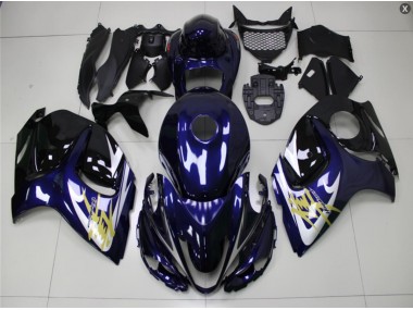 Bleu Or 08-19 GSXR 1300 Hayabusa Carénage Moto