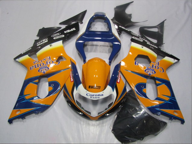 Bleu Orange Corona Extra 01-03 GSXR 600 Carénage Moto Bleu Orange Corona Extra 01-03 GSXR 600 Carénage Moto
