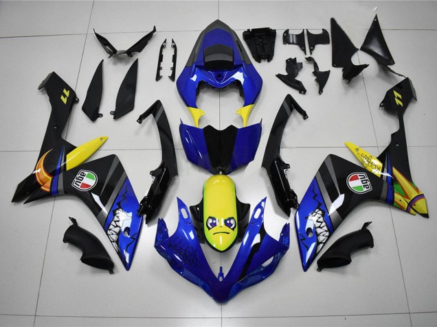 Bleu Requin 07-08 YZF R1 Carénage Moto Bleu Requin 07-08 YZF R1 Carénage Moto