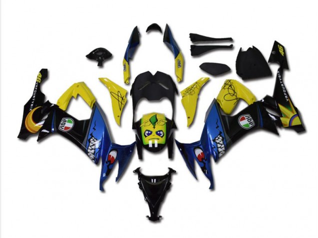 Bleu Requin 08-10 ZX10R Carénage Moto Bleu Requin 08-10 ZX10R Carénage Moto