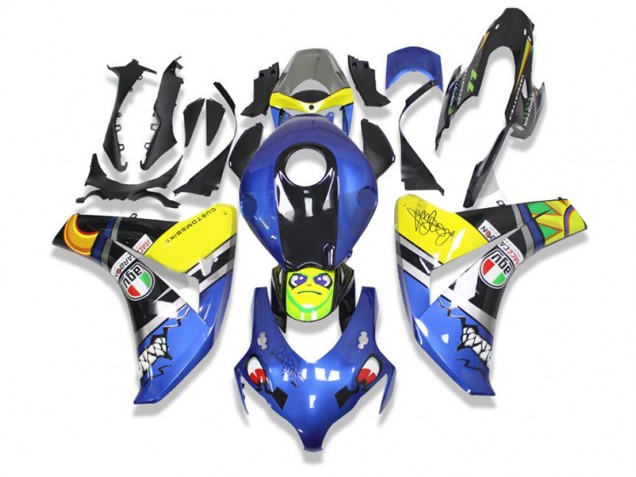 Bleu Requin 08-11 CBR1000RR Carénage Moto Bleu Requin 08-11 CBR1000RR Carénage Moto