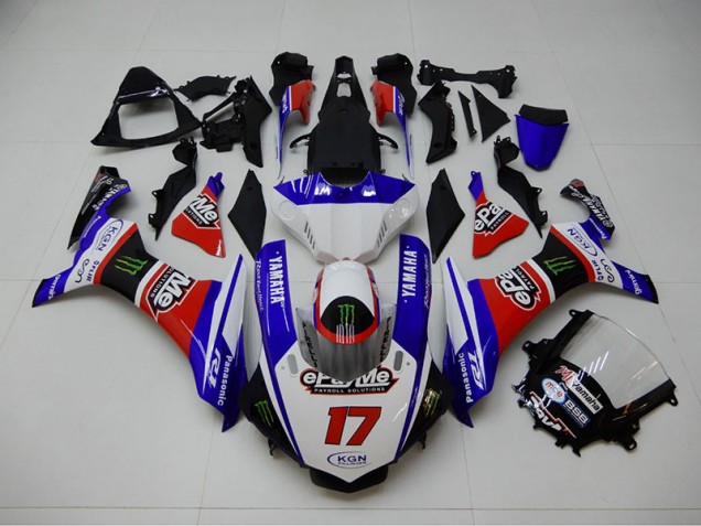 Bleu Rouge KGN 17 15-19 YZF R1 Carénage Moto