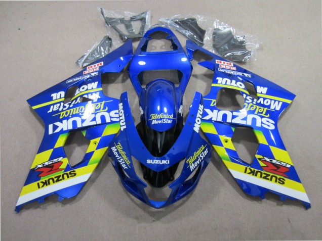 Bleu Telefunica Movistar 01-03 GSXR 600 Carénage Moto Bleu Telefunica Movistar 01-03 GSXR 600 Carénage Moto