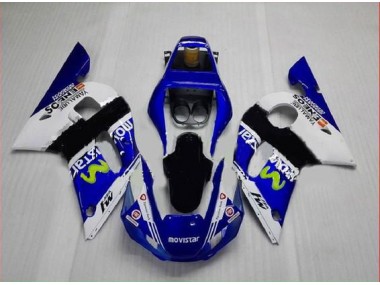 Bleu Vert Blanc 98-02 YZF R6 Carénage Moto