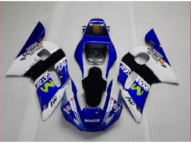 Bleu Vert Blanc 98-02 YZF R6 Carénage Moto Bleu Vert Blanc 98-02 YZF R6 Carénage Moto