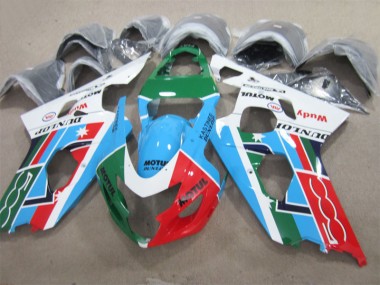 Bleu Vert Rouge Motul 04-05 GSXR 600 Carénage Moto
