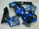 Bleu avec Argent Flamme 03-04 CBR600RR Carénage Moto Bleu avec Argent Flamme 03-04 CBR600RR Carénage Moto