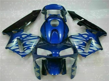 Bleu avec Argent Flamme 03-04 CBR600RR Carénage Moto