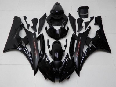 Brillant Noir Mat 06-07 YZF R6 Carénage Moto