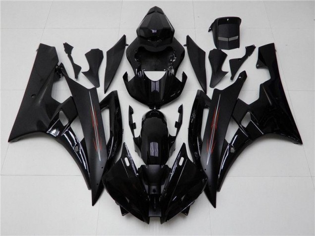 Brillant Noir Mat 06-07 YZF R6 Carénage Moto Brillant Noir Mat 06-07 YZF R6 Carénage Moto